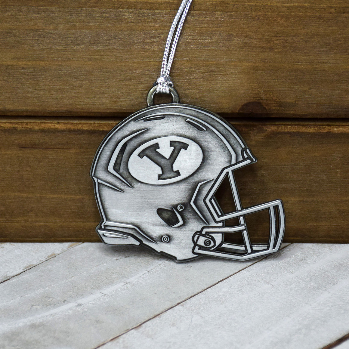 BYU Brigham Young University Metal Helmet Ornament