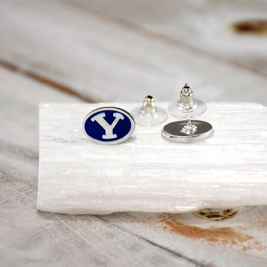 Fan Frenzy Gifts BYU Cougars Officially Licensed Post Earrings