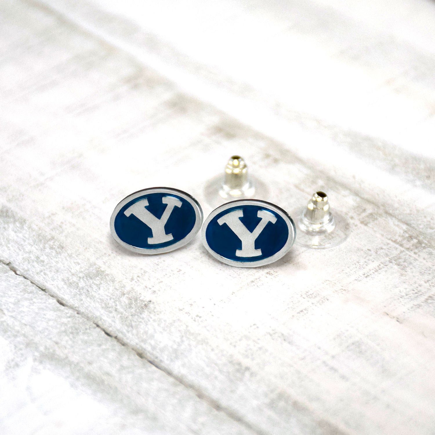 Fan Frenzy Gifts BYU Cougars Officially Licensed Post Earrings