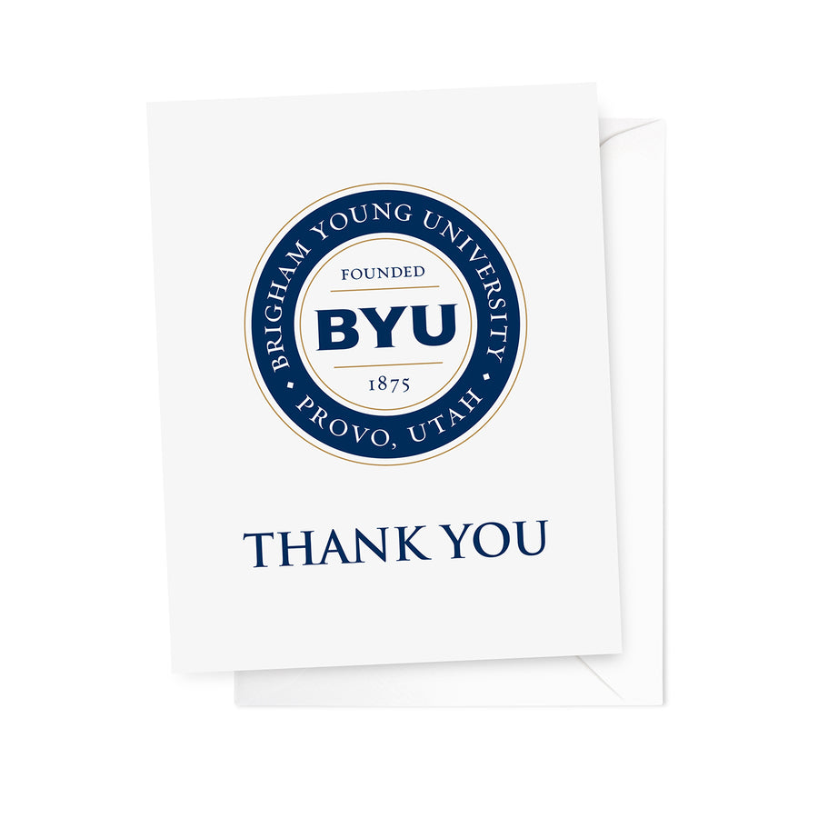 White BYU Thank You Card (10 Pack)