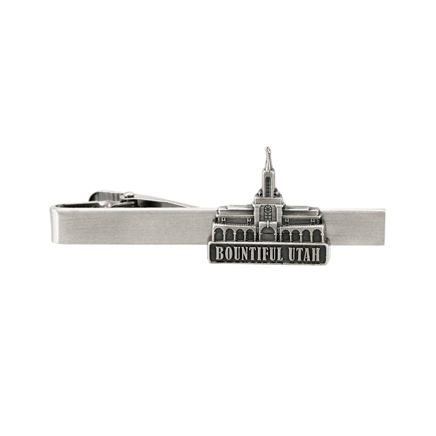Bountiful Utah Antique Silver Temple Tieclip
