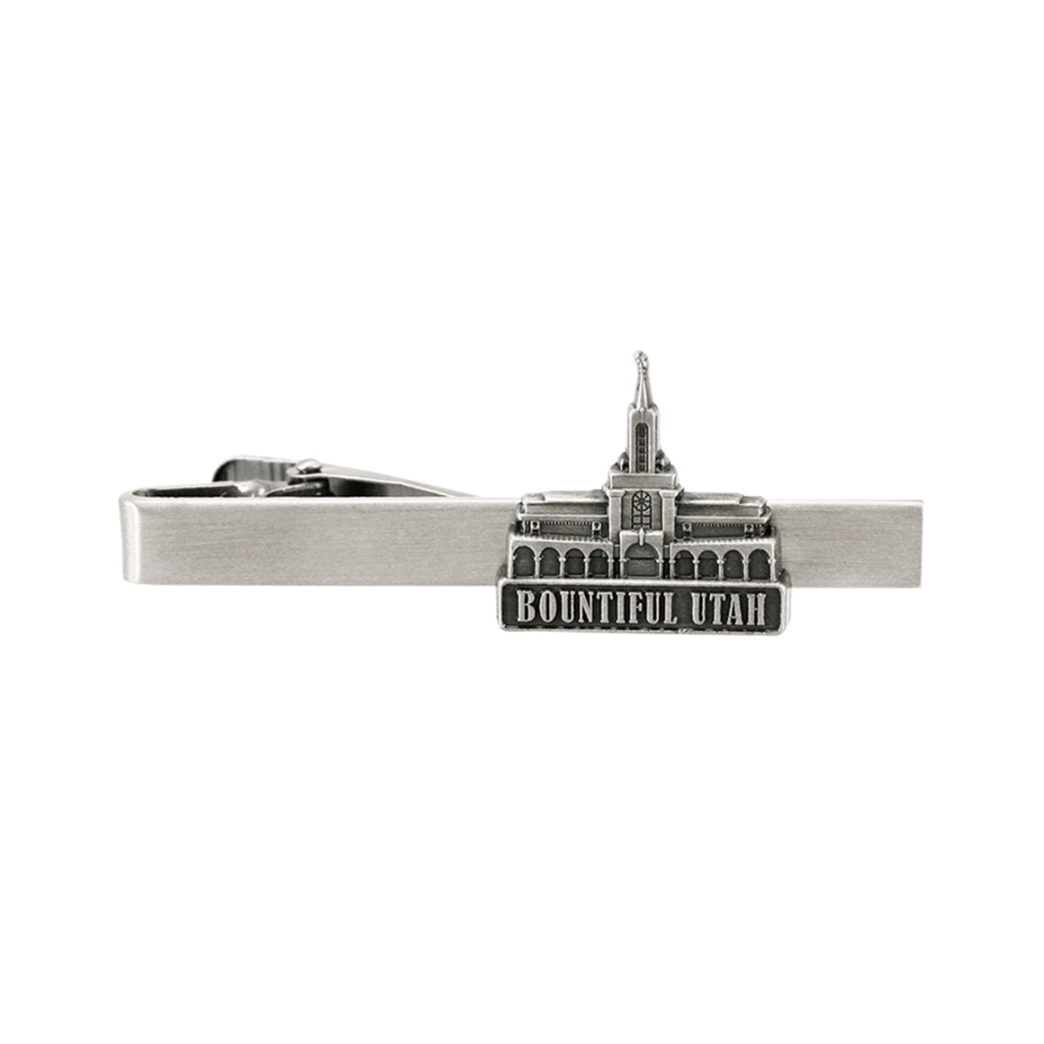 Bountiful Utah Antique Silver Temple Tieclip