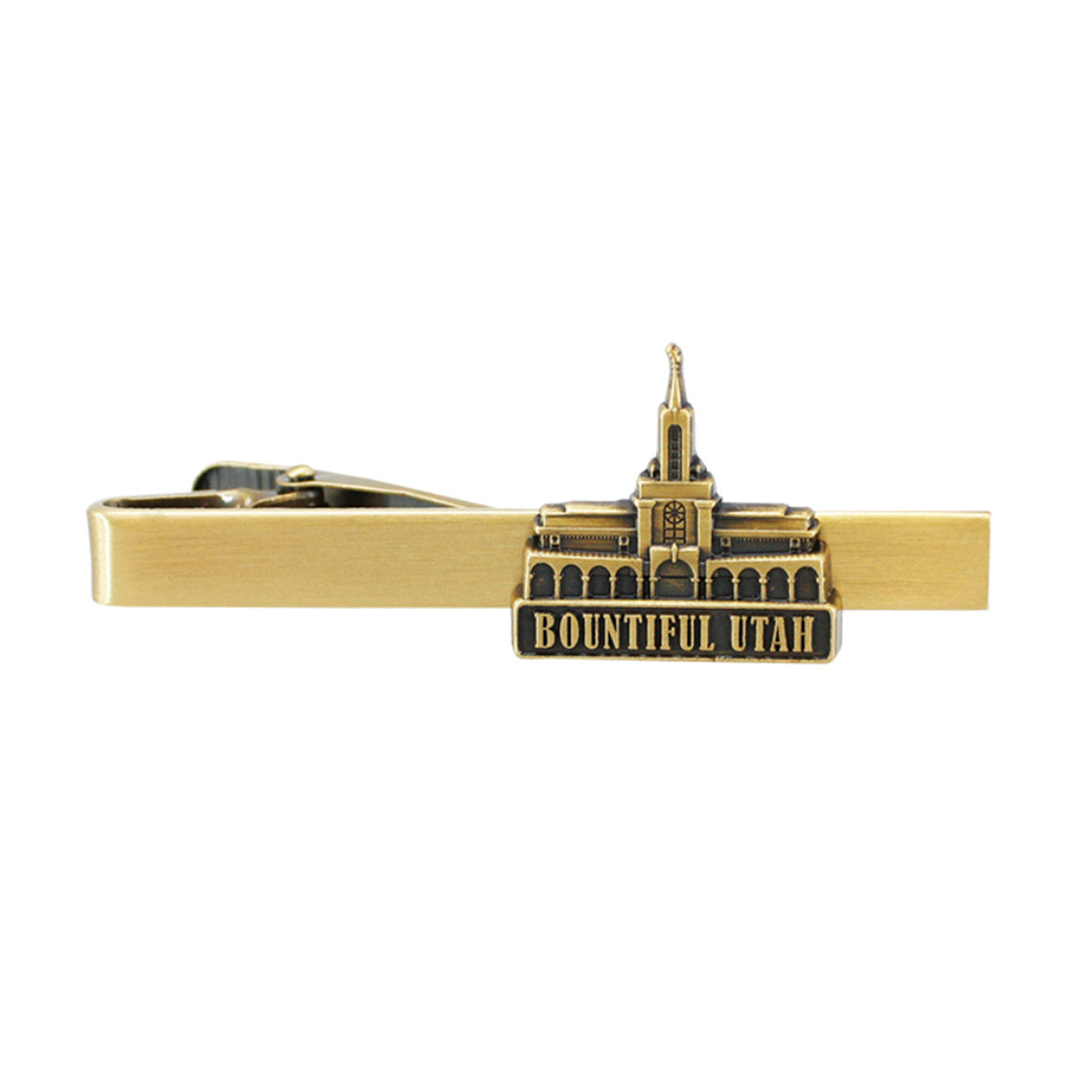 Bountiful Utah Antique Silver Temple Tieclip