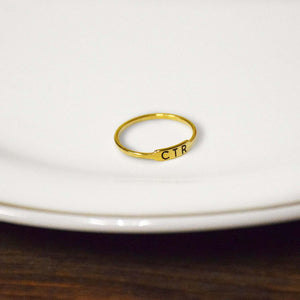 Bracket Gold Ring - Stainless Steel