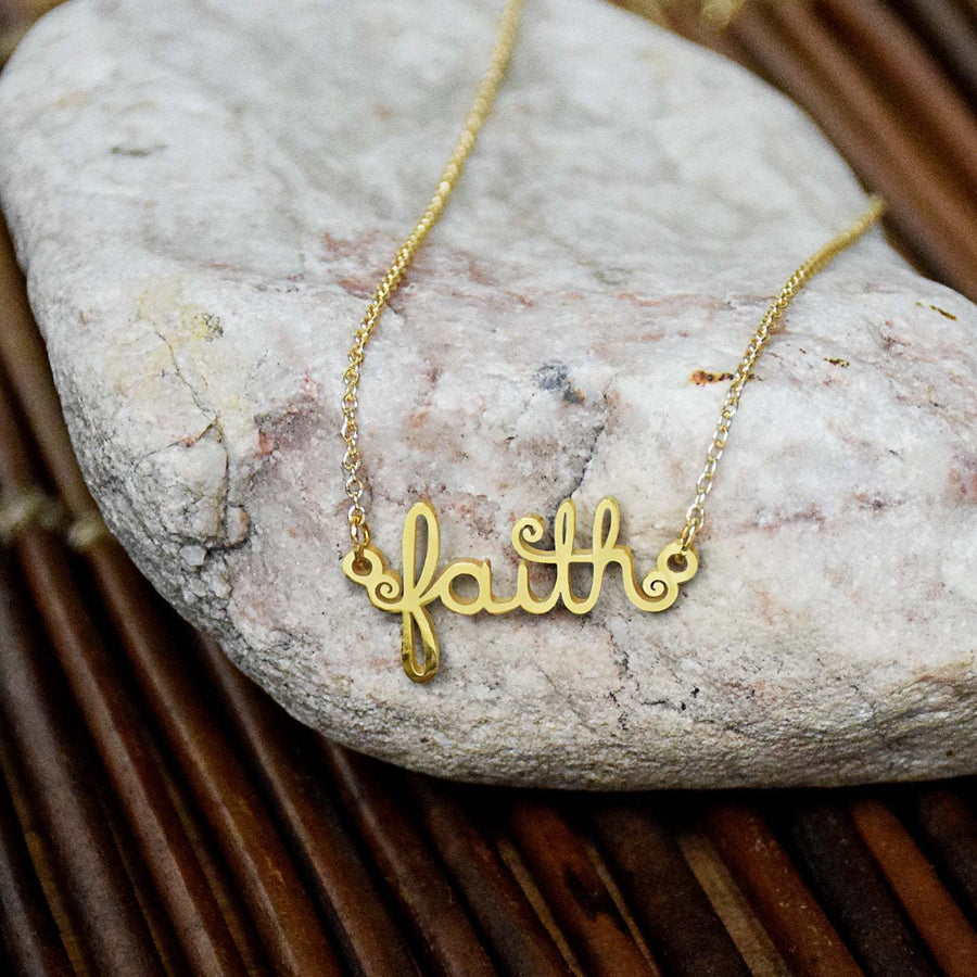 FAITH - Script Necklace