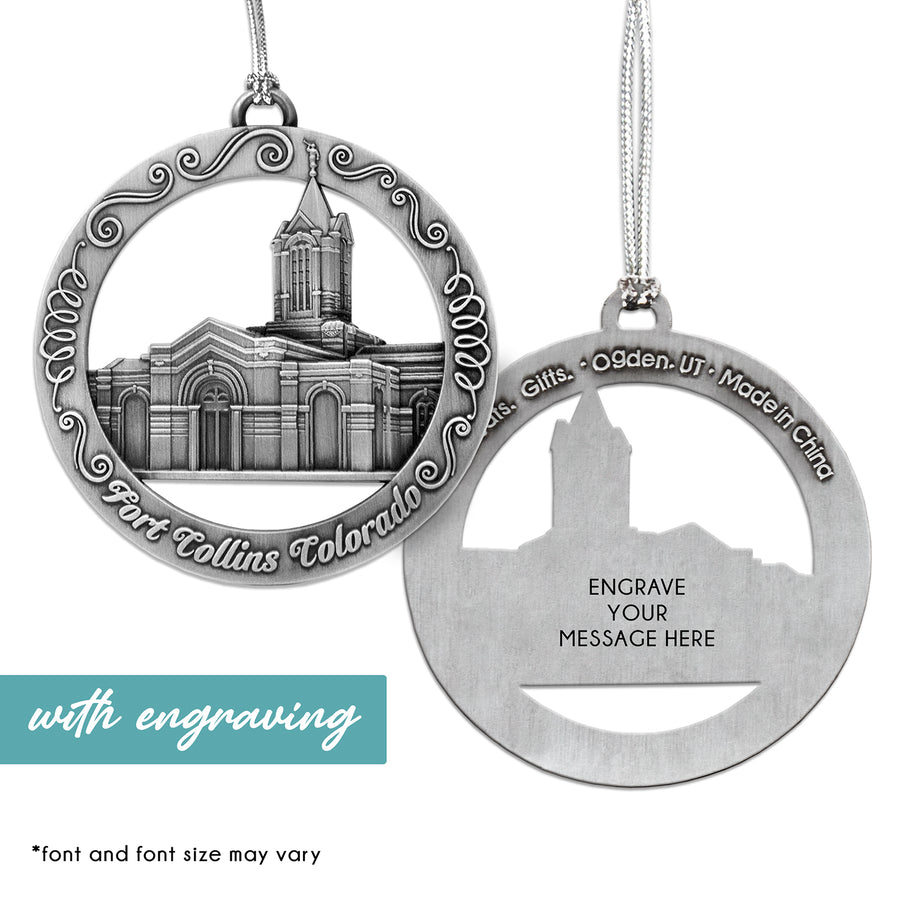 Fort Collins Colorado Temple Ornament