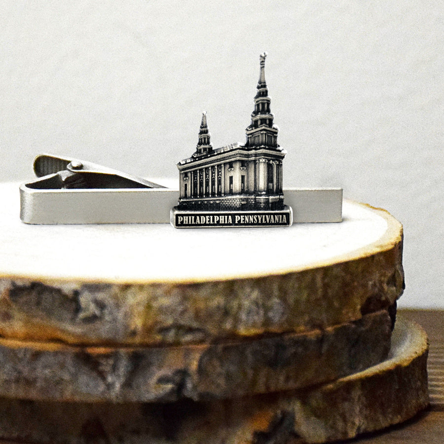 Philadelphia Pennsylvania Antique Silver Temple Tieclip