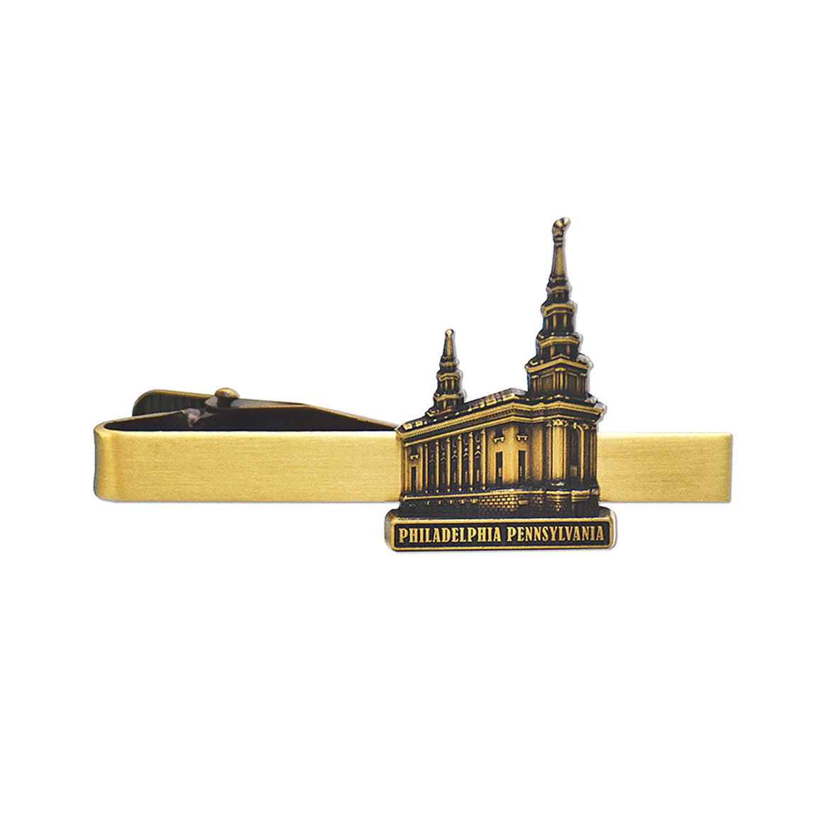 Philadelphia Pennsylvania Antique Silver Temple Tieclip