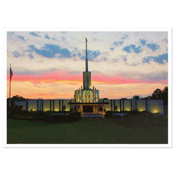 Nauvoo Illinois Temple Sunset 5x7 Print by Ringmasters