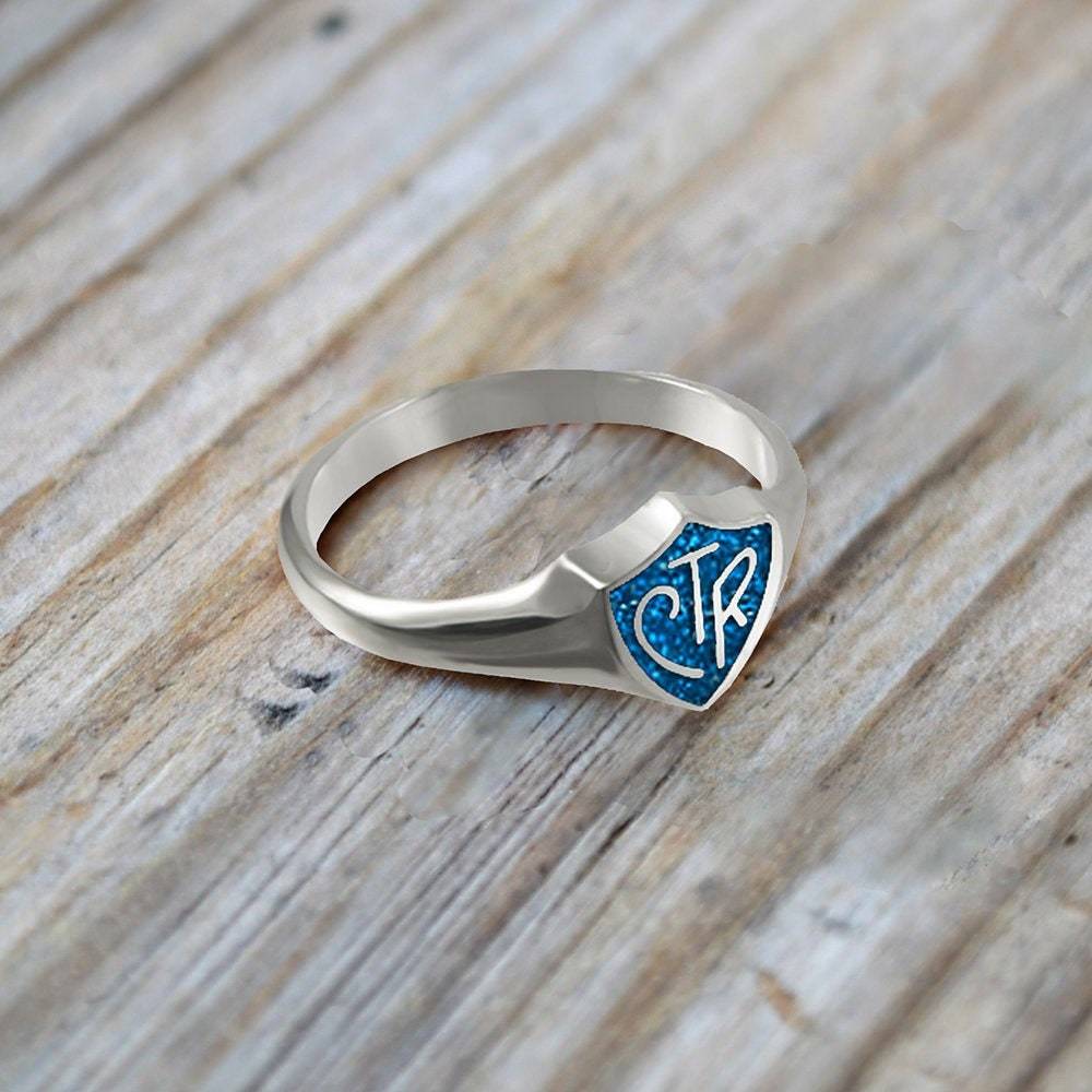 Sparkle Blue Classic Regular CTR ring Choose the Right Sterling Silver