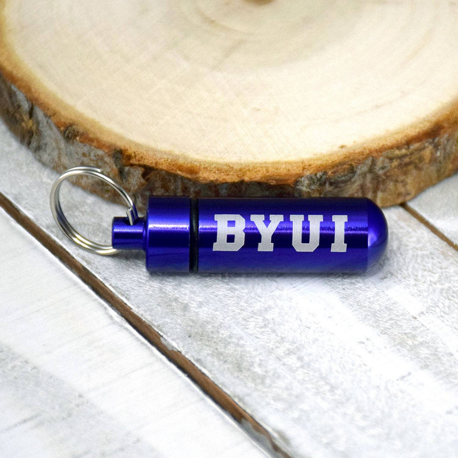 Fan Frenzy Gifts BYU Idaho Officially Licensed Blue Oil Vial Keytag