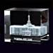 Palmyra New York Temple Laser Engraved Crystal Cube