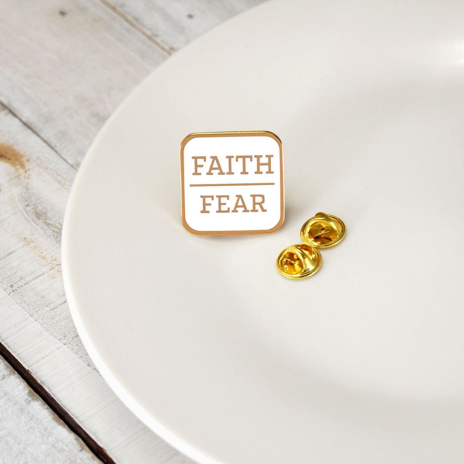 Faith over Fear Enamel Pin