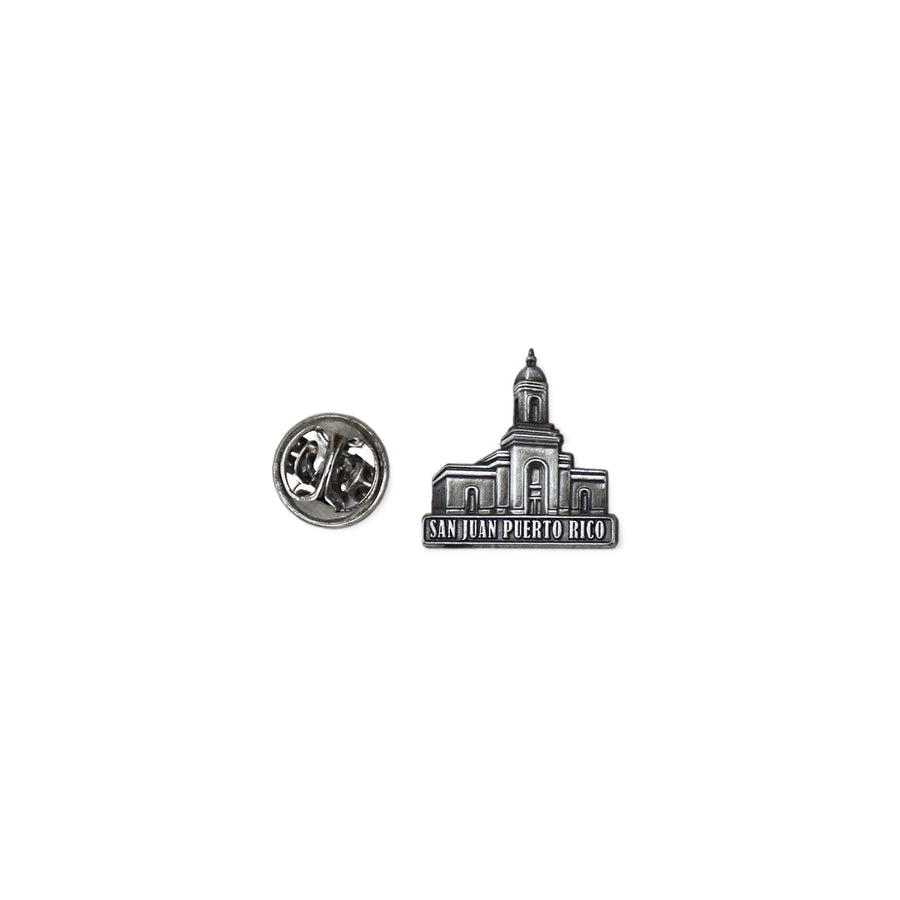 San Juan Puerto Rico 3/4" Antique Silver Temple Pin