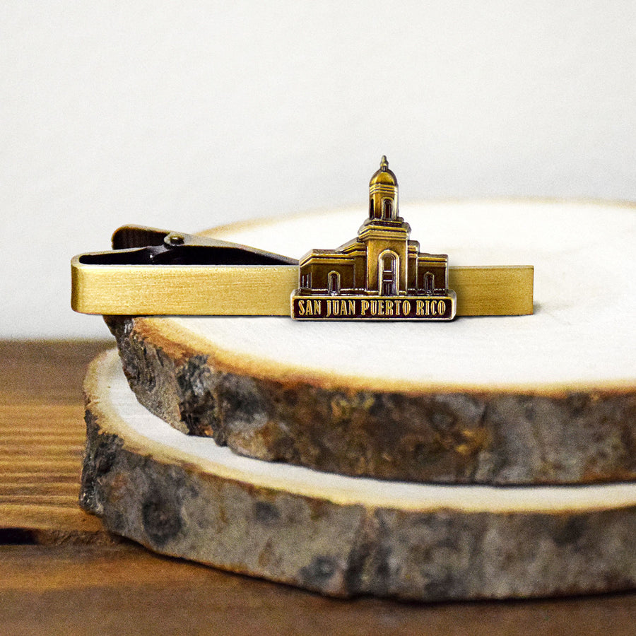 San Juan Puerto Rico 3/4" Antique Gold Temple Clip