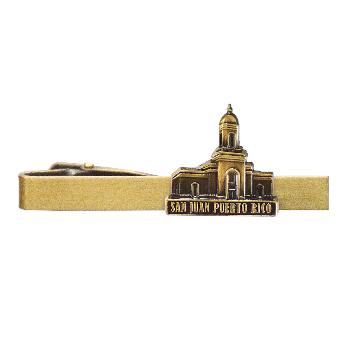 San Juan Puerto Rico 3/4" Antique Gold Temple Clip