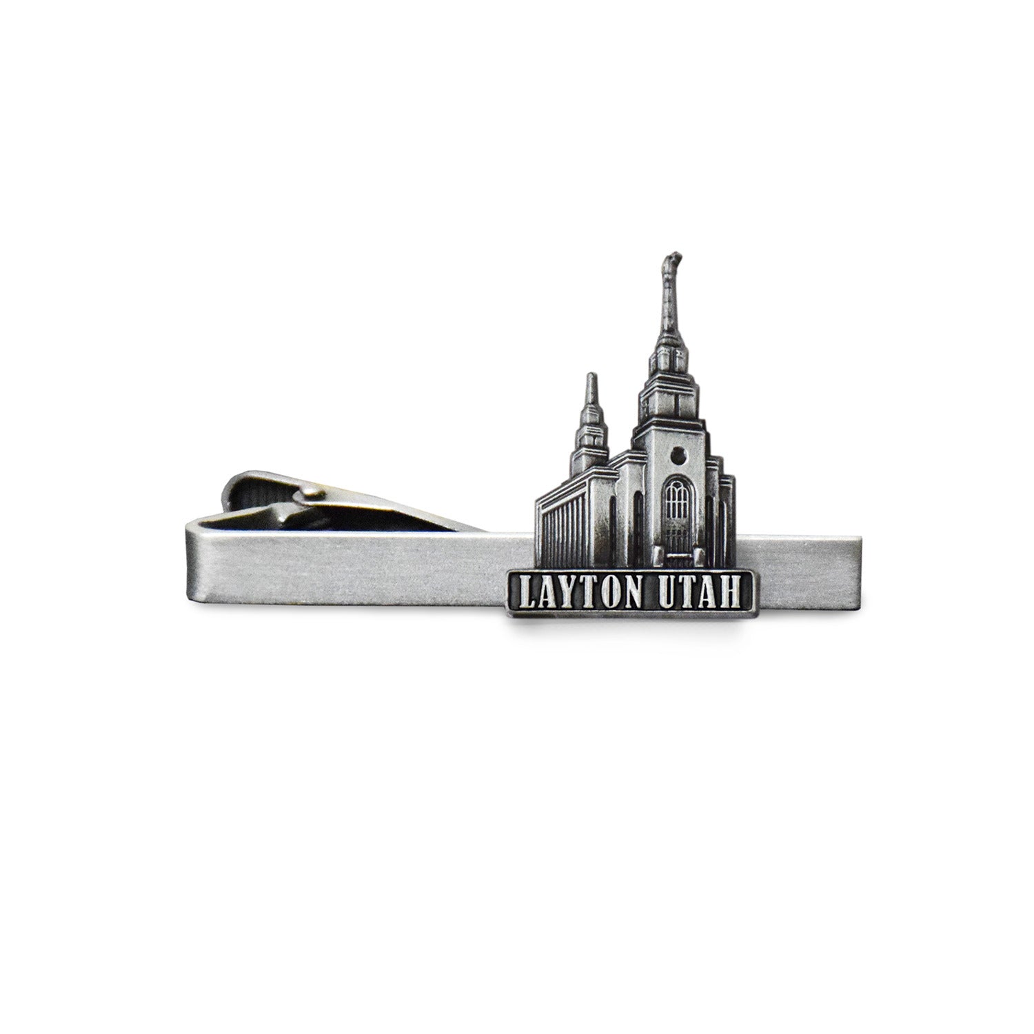 Ringmasters Layton Utah Temple 3/4" Antique Silver Clip