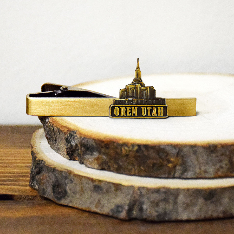 Red Cliffs Utah Temple 3/4" Antique Gold Clip