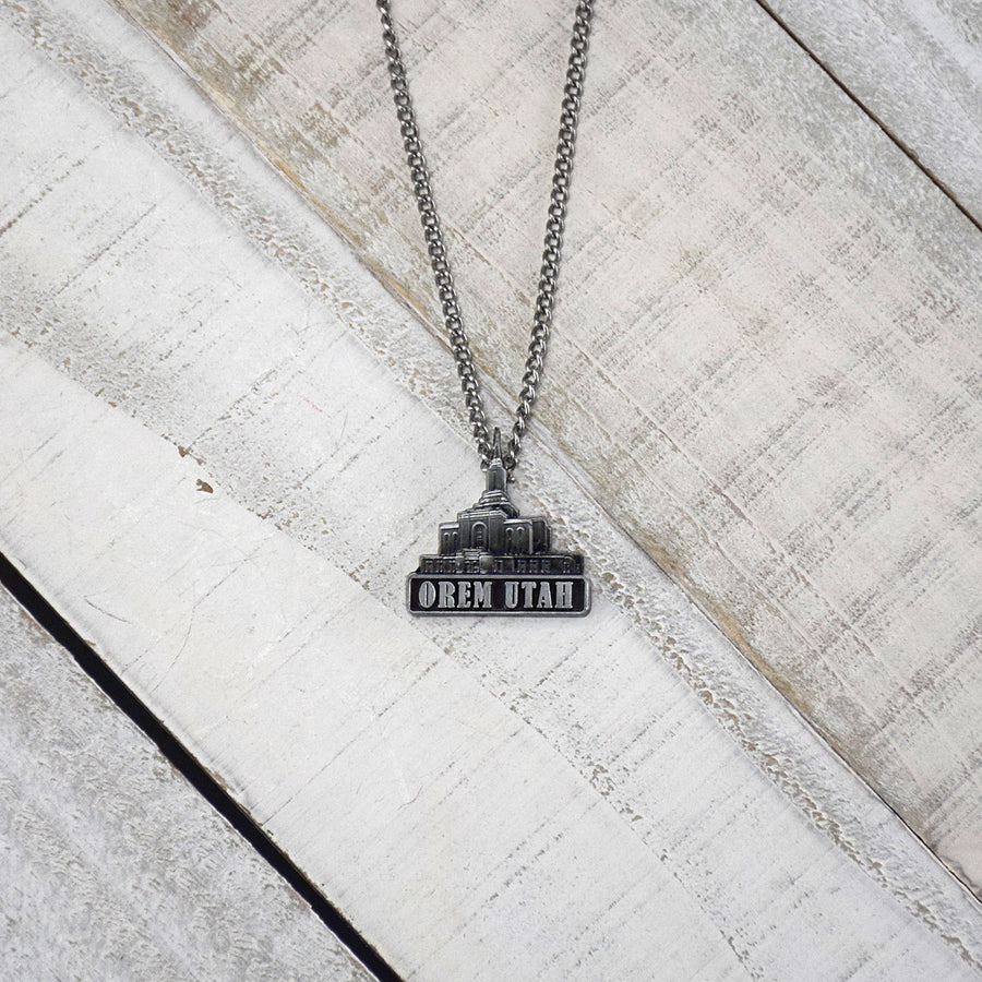 Orem Utah Temple Necklace Silver