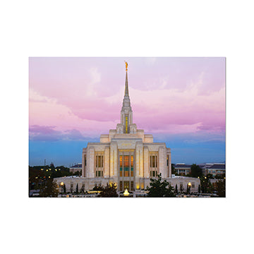 Photo, Ogden Temple Dusk 3x4