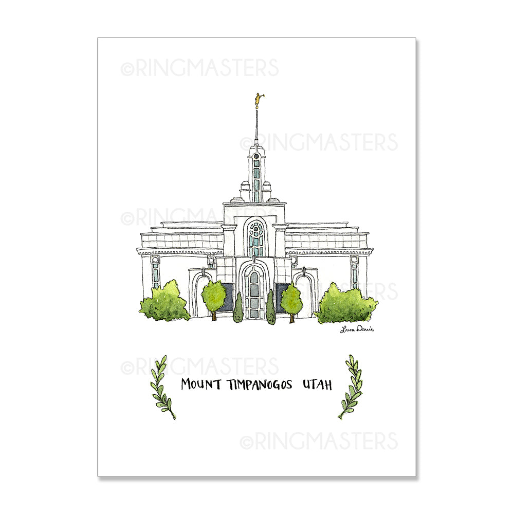 Art, Mt. Timp Temple 3x4