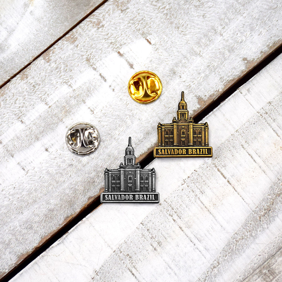 Salvador Brazil Antique Silver Temple Tie Pin