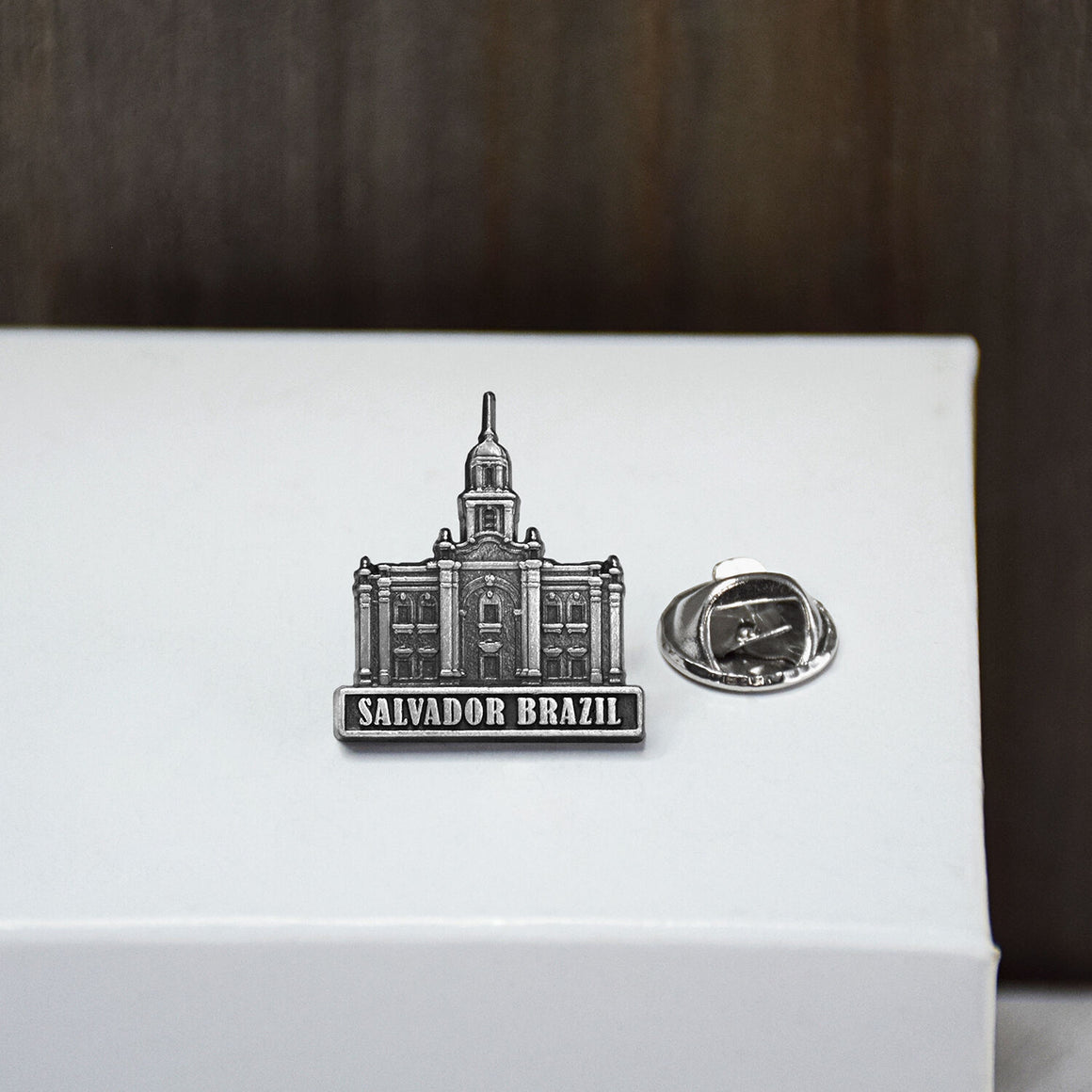 Salvador Brazil Antique Silver Temple Tie Pin