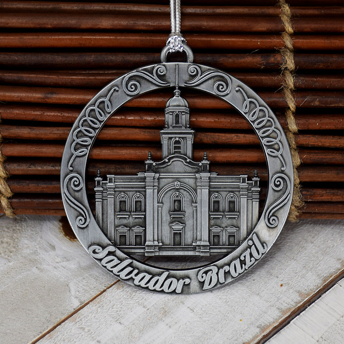 Salvador Brazil Temple Antique Silver Ornament by Ringmasters