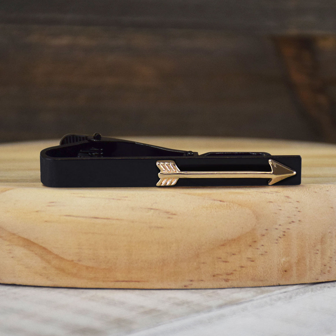 Black and Gold Arrow Inspirational Tieclip