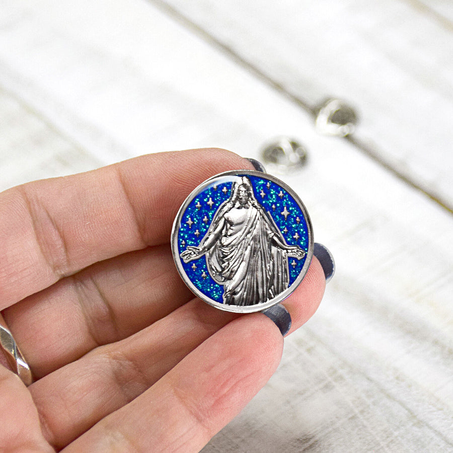 Look Unto Christ 2025 Youth Theme Enamel Pin for The Church of Jesus Christ of Latter-day Saints