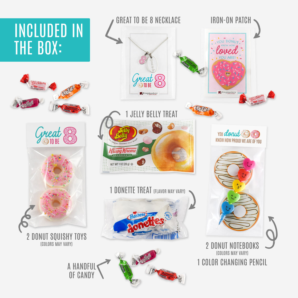 Donut-Themed Baptism Gift Set for 8-Year-Old Girl