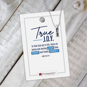 True J.O.Y. Silver Colored Bar Necklace