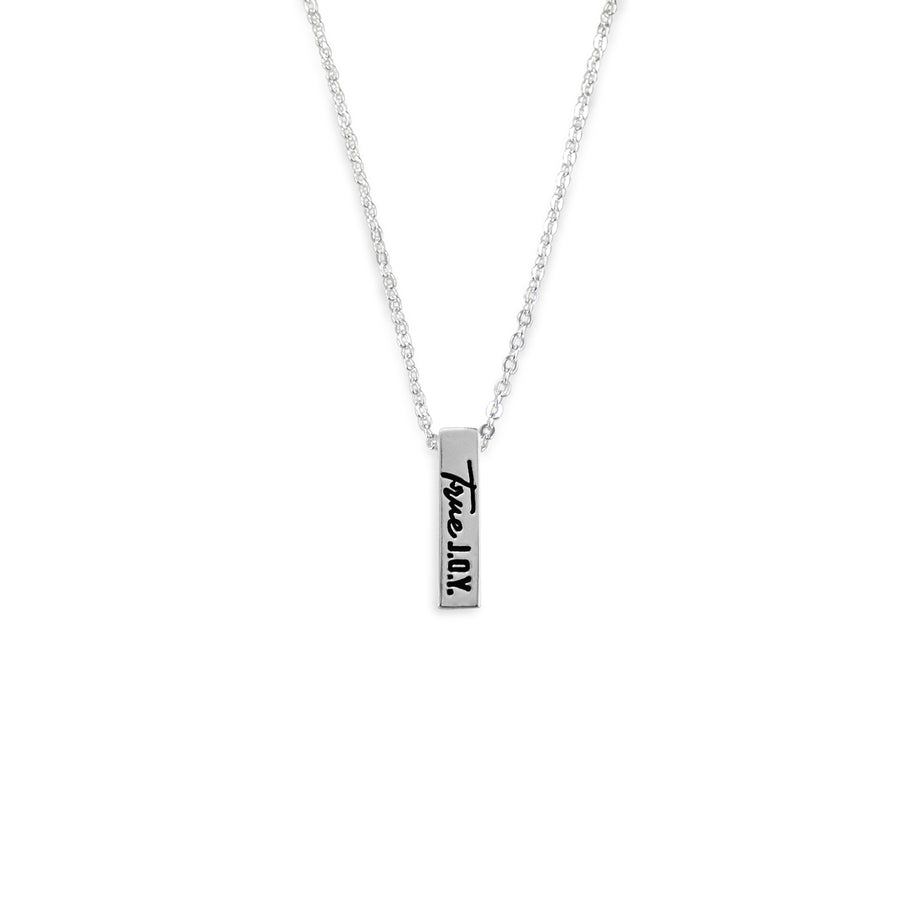 True J.O.Y. Silver Colored Bar Necklace