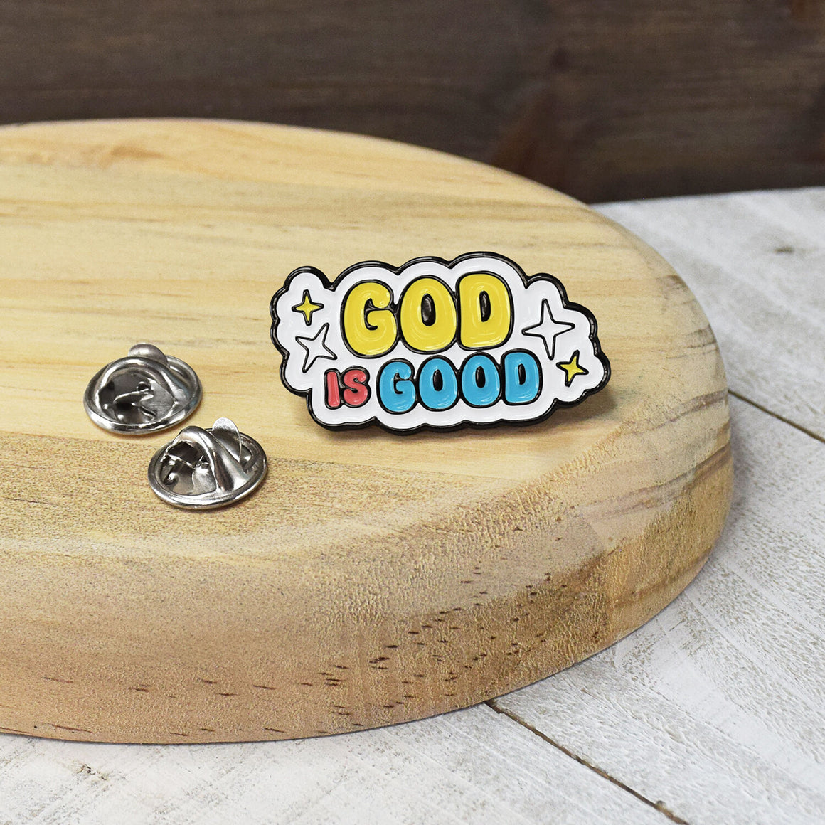 God is Good Colorful 1" Hard Enamel Pin