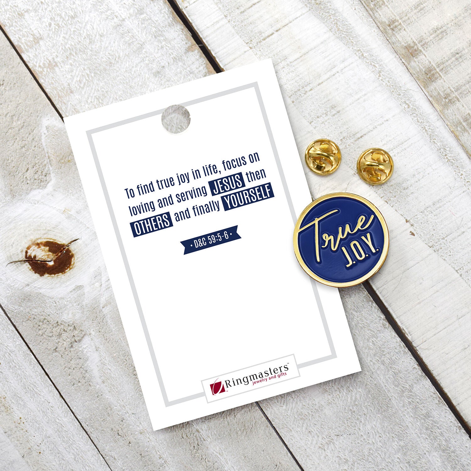 True J.O.Y. (Jesus, Yourself, Others) 1.25" Enamel Pin