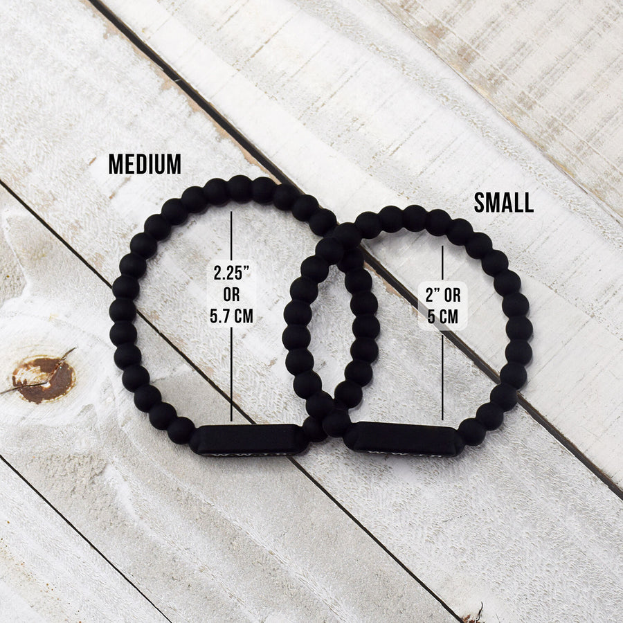 What Would Jesus Do? WWJD - Black Christian Silicone Bracelet Small