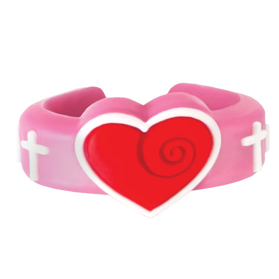 Adjustable Cross Heart Ring