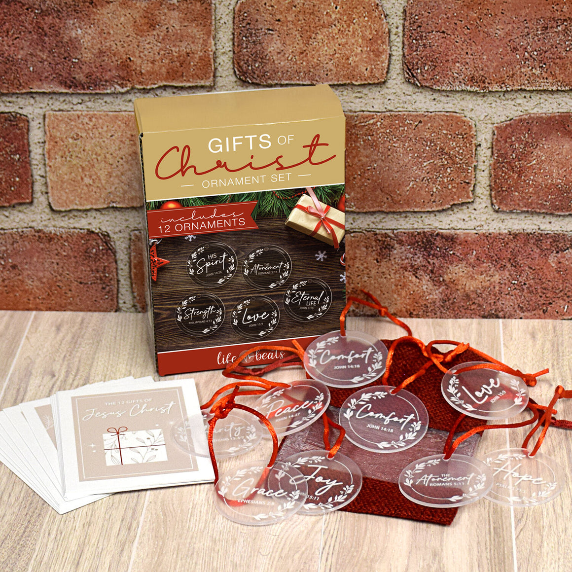 12 Gifts of Christ Acrylic Ornament Set