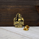 Armour of God Black and Gold Colored 3/4" Pin