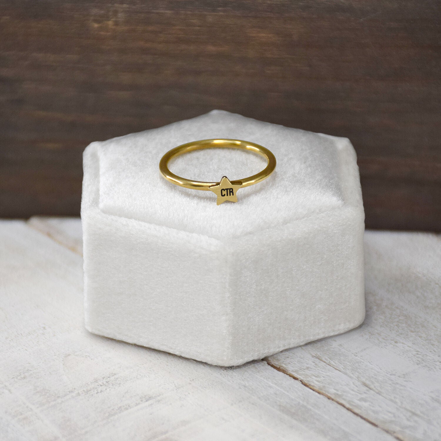 Stainless Steel Tiny Star Choose the Right CTR Ring