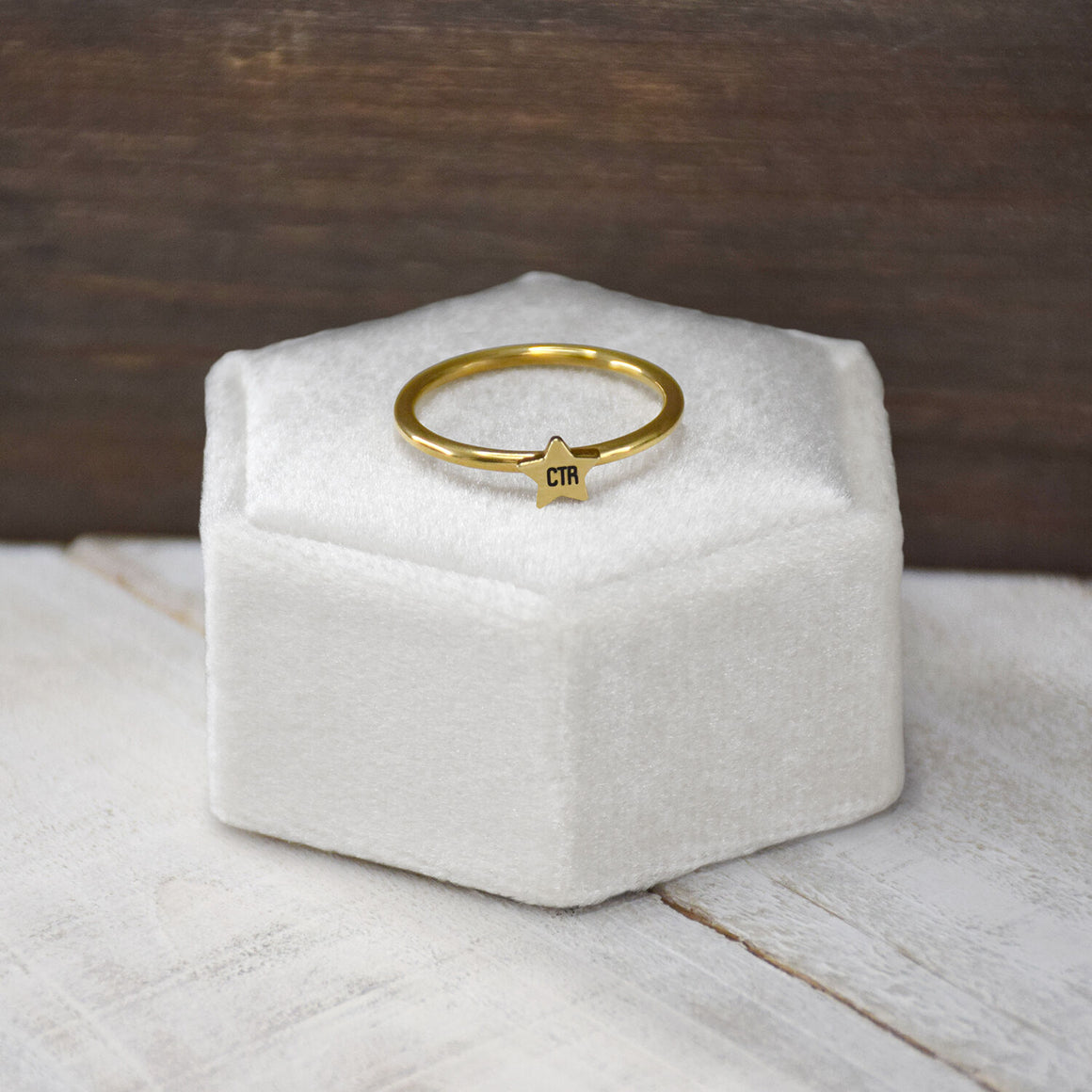 Stainless Steel Tiny Star Choose the Right CTR Ring