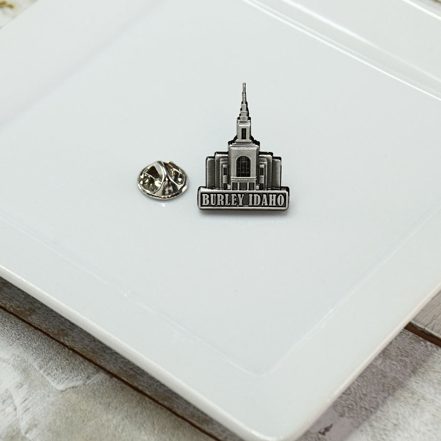 Burley Idaho Antique Silver Temple Tie Pin