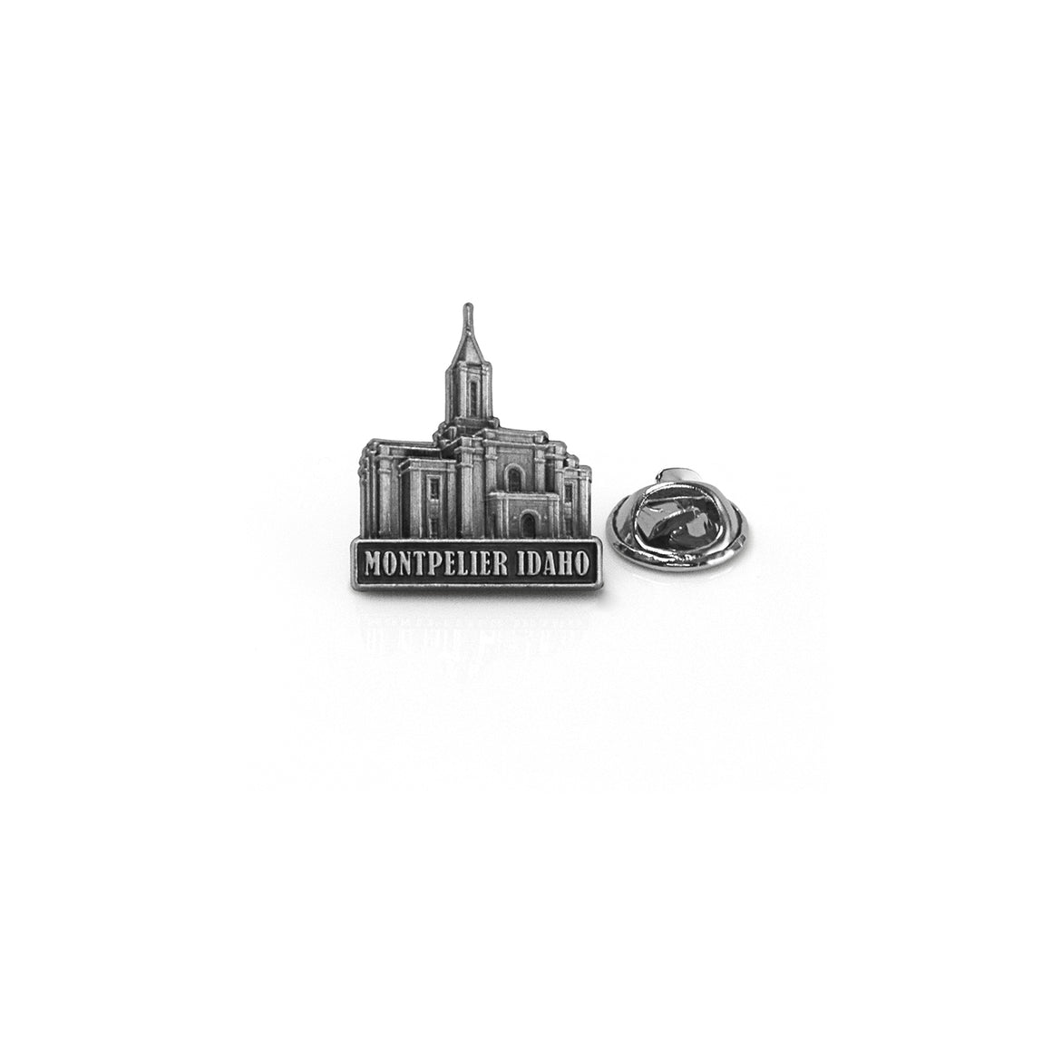 Montpelier Idaho Temple Antique Silver Tie Pin