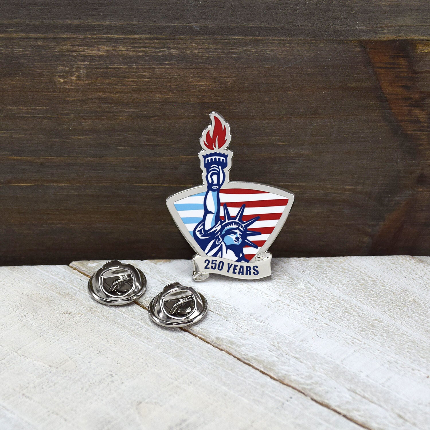 America 250 Anniversary Theme Celebration Triangle Enamel Pin