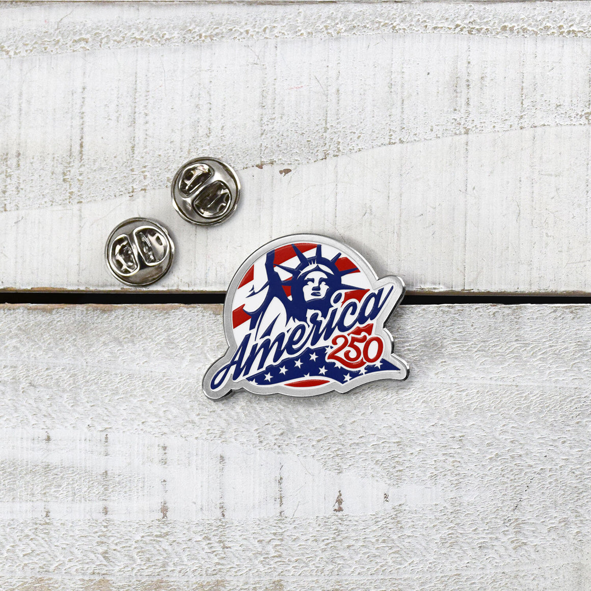 America 250 Anniversary Theme Celebration Circle Enamel Pin