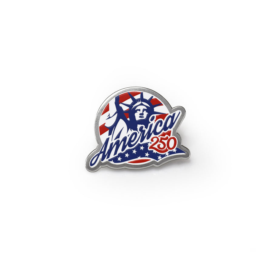 America 250 Anniversary Theme Celebration Circle Enamel Pin