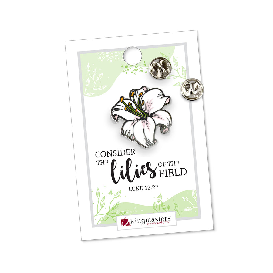 Consider the Lilies of the Field Sego Lily Hard Enamel Pin