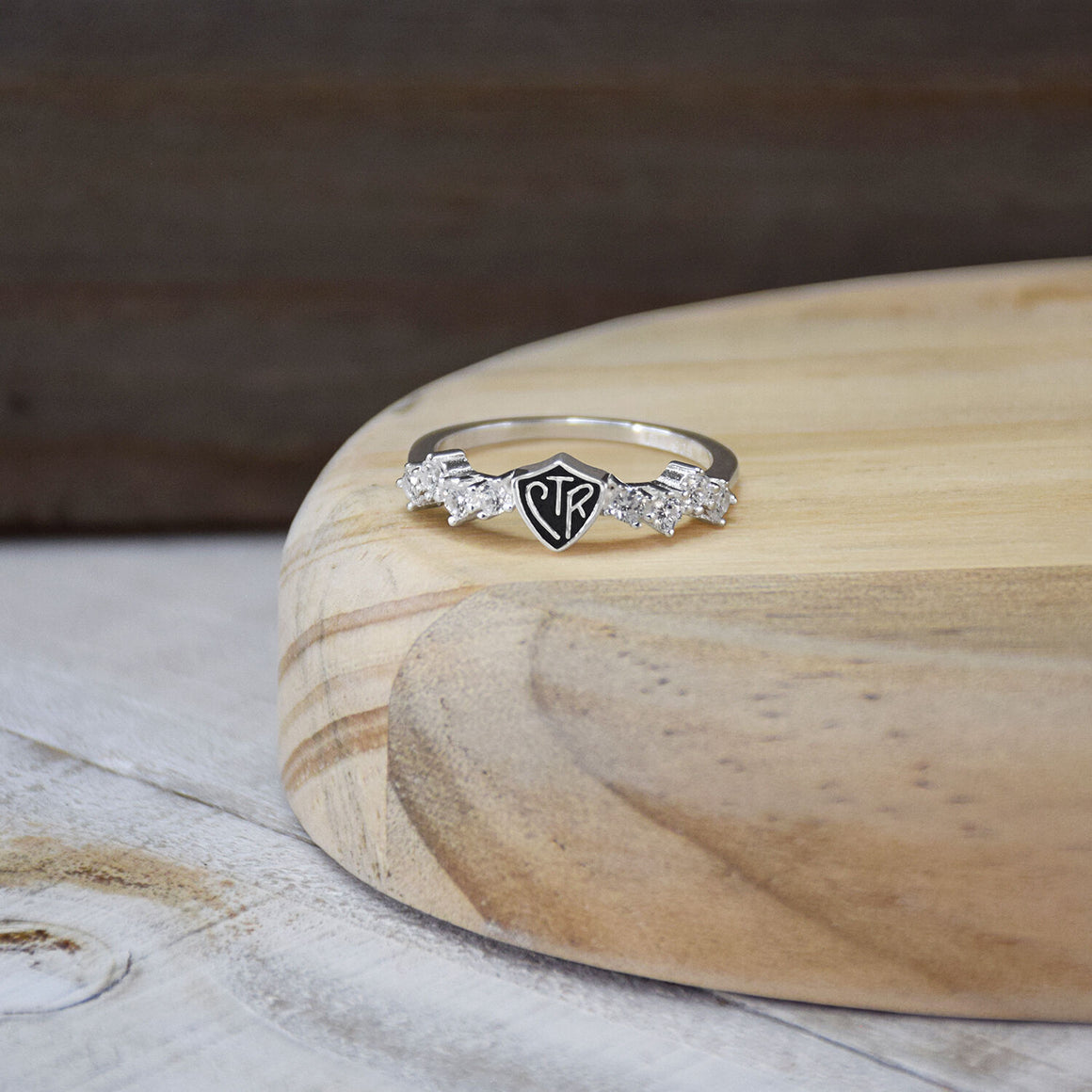 Aura Premium Sterling Silver with CZ Stones Choose the Right CTR Ring