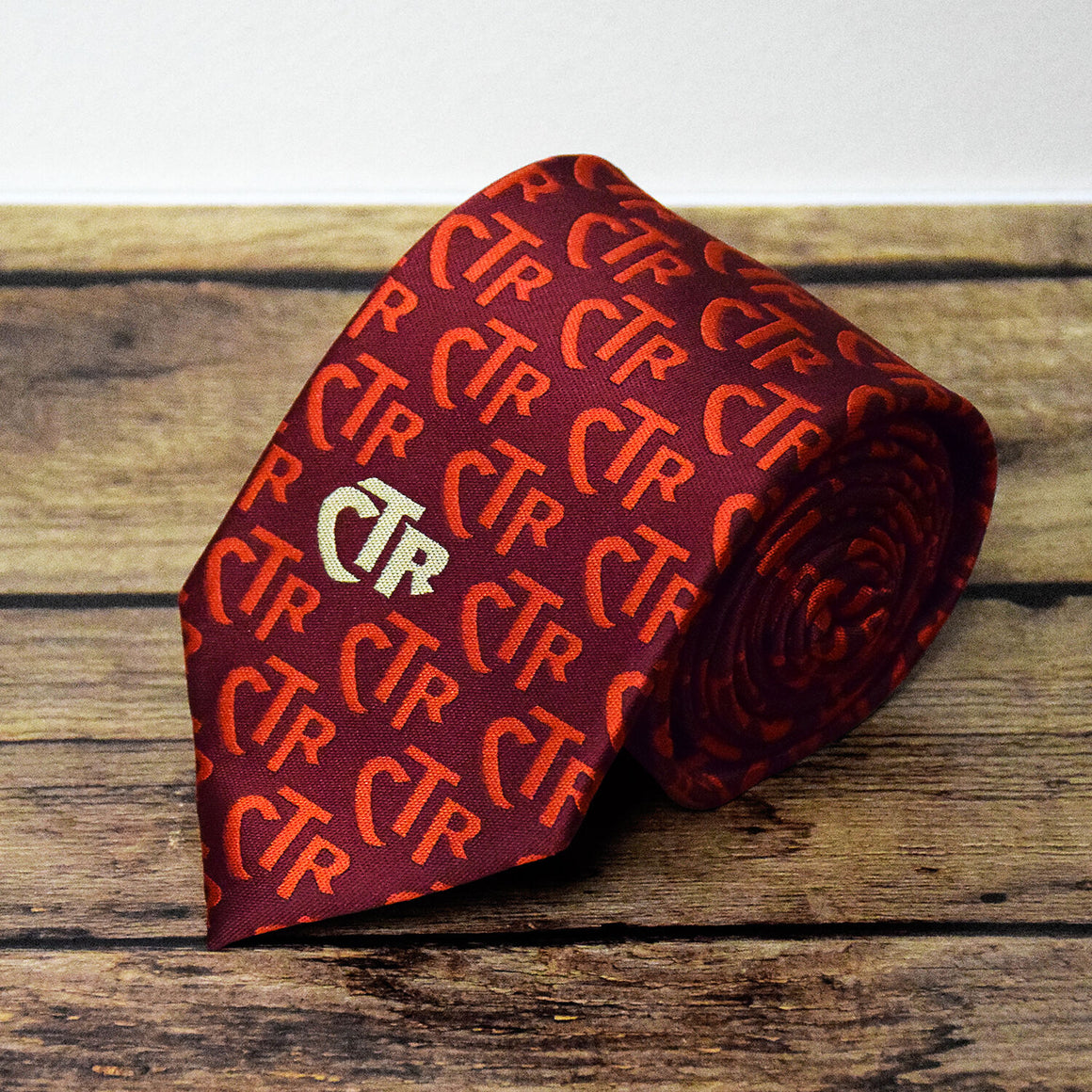 CTR Choose the Right Mens Striped Red Club Microfiber Necktie