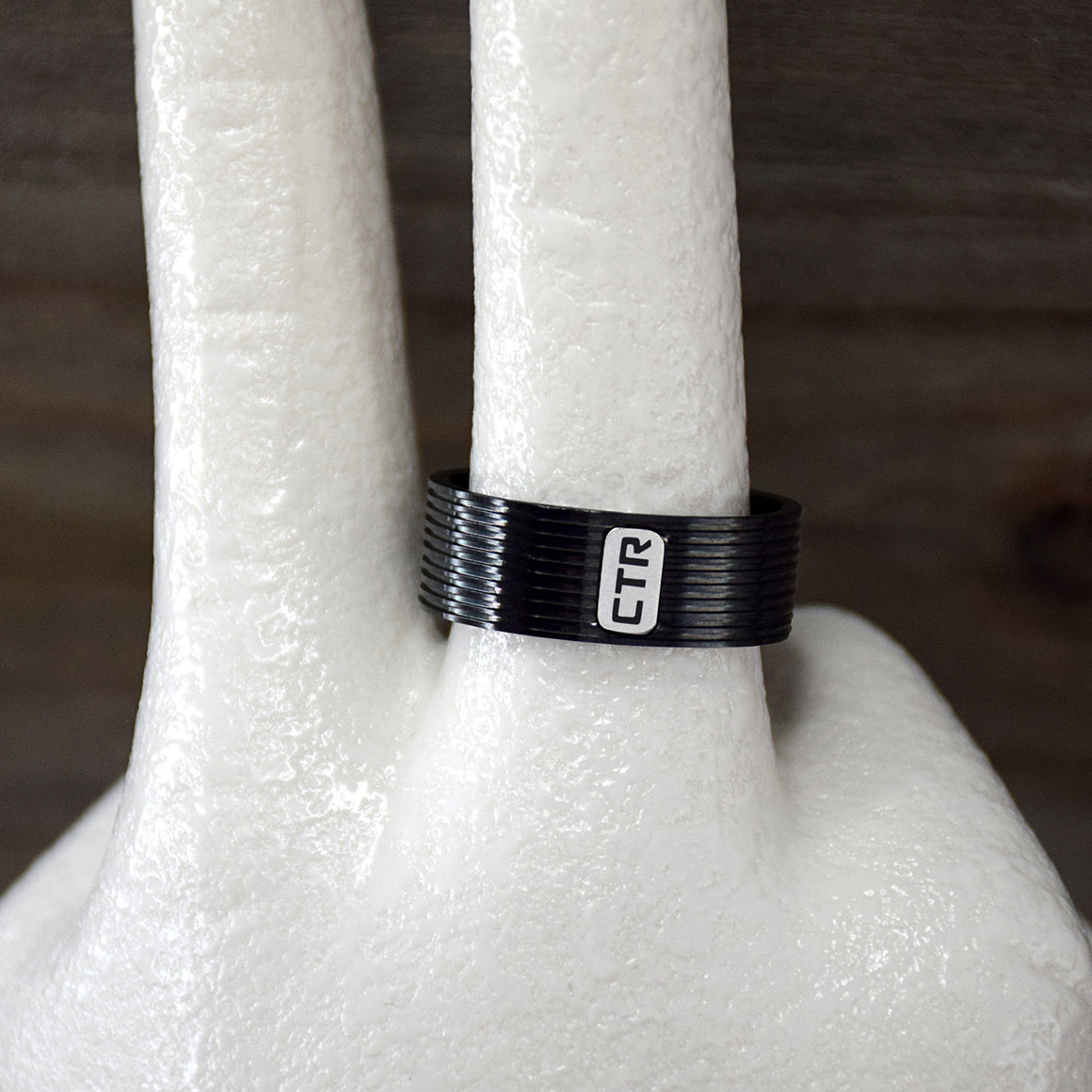 Racing Stripe CTR Ring - Stainless Steel